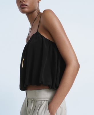 Women's Balloon Crop Top