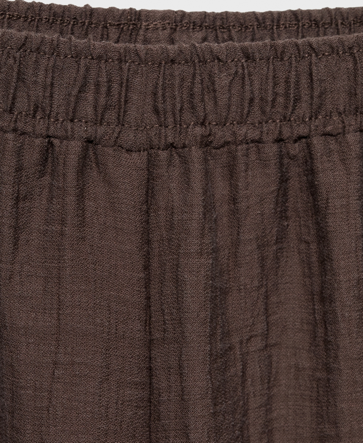Mango Elastic Waist Lyocell Blend Pants In Brown