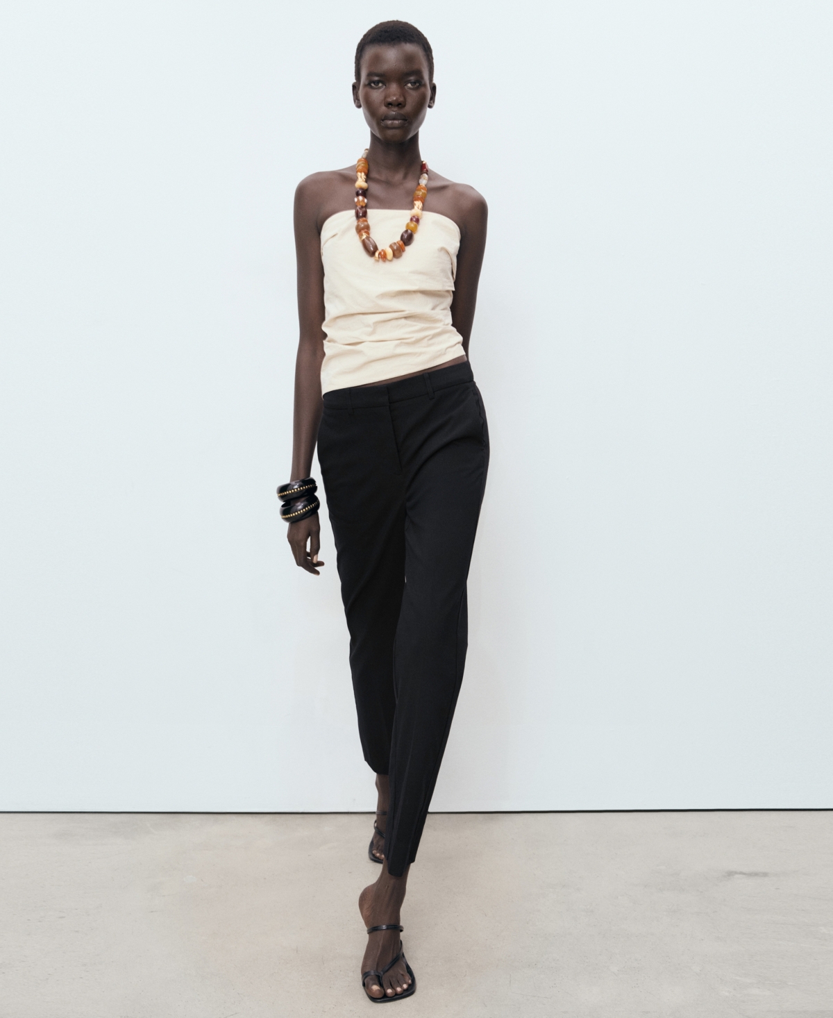 Mango Women's Straight-Cut Crop Pants