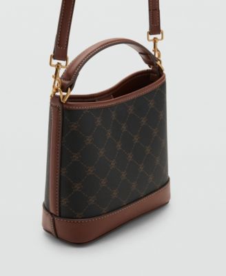 Women's Contrast Print Bucket Bag