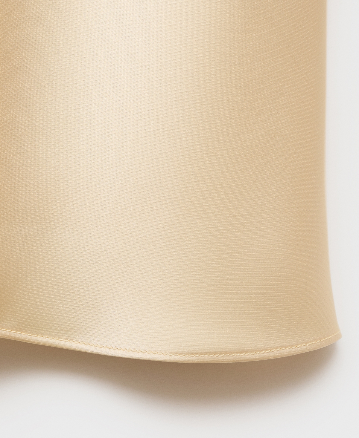 Mango Mia Satin Midi Skirt In Yellow