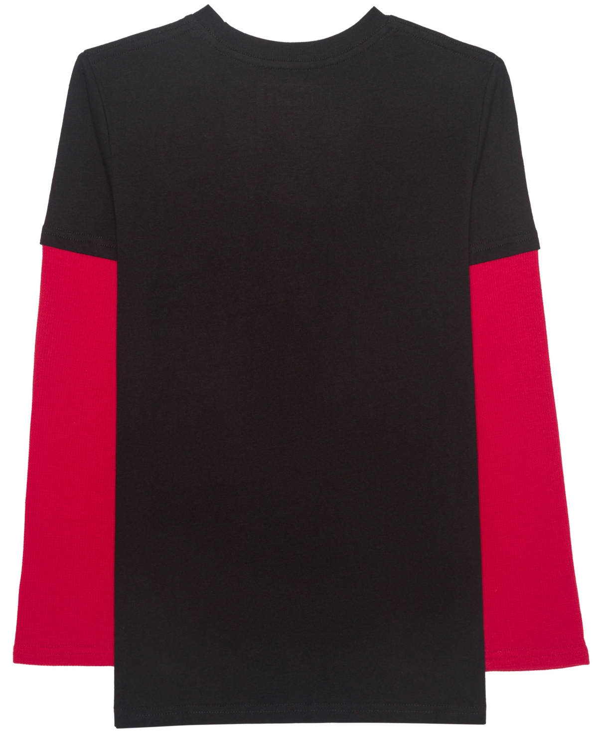 Spider-man Big Boys Miles Greater Long Sleeve Twofer T-shirt In Black
