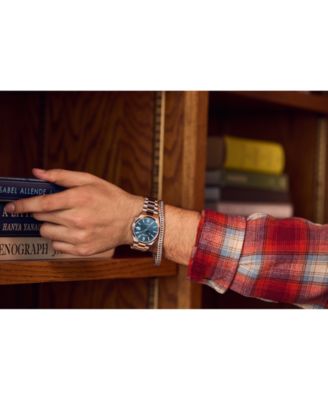 Men's Exclusive Sport Luxury Tsuyosa Automatic Silver-Tone Stainless Steel Bracelet Watch 37mm