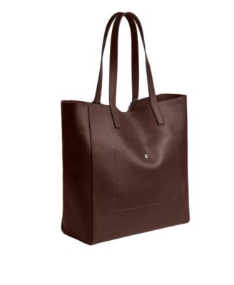 Natural Grain Leather Broadway Tote Bag