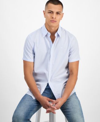 Men's Cotton Striped Classic-Fit Button Shirt