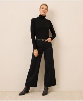 Luxe Stretch Jersey Slim Turtleneck
