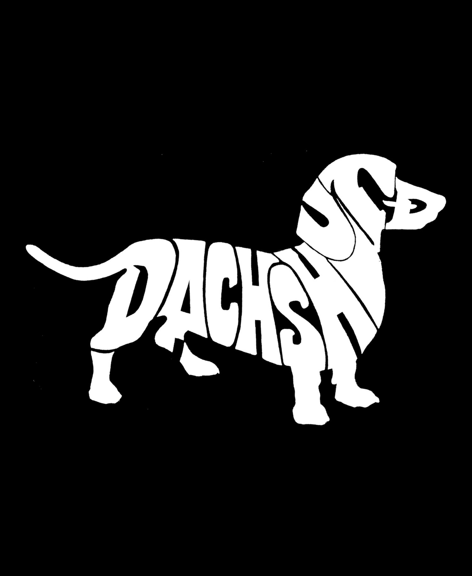 Plus Size Dachshund Word Art T-Shirt