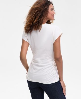 Women's Cotton Twist-Front Cap-Sleeve Top, Macy's Exclusive