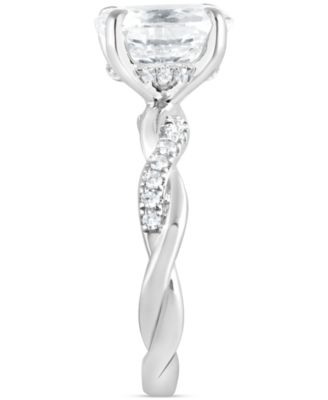Bagley Mischka Certified Lab Grown Diamond Oval Twist Shank Engagement Ring (3-3/4 ct. t.w.) in 14k Gold