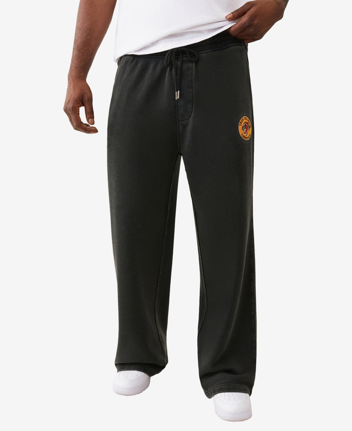 True Religion Baggy Cotton Blend Sweatpants In Black
