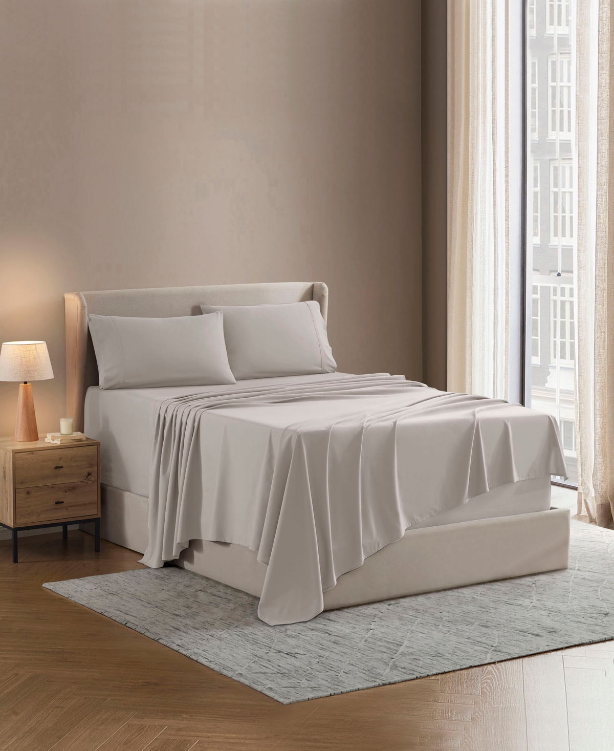 Nestl Premier Collection Deep Pocket 4 Piece Sheet Set, Full In Sand