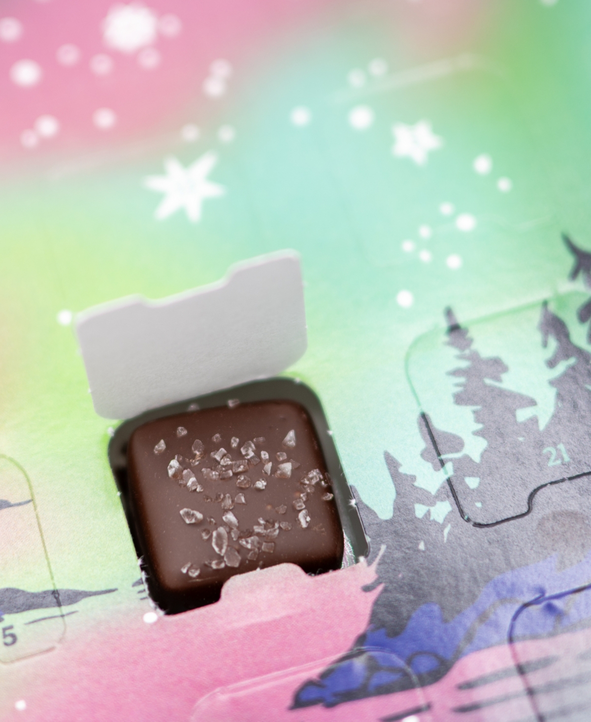 Bixby Chocolate Bright Nights And Northern Lights Caramel Advent Calendar, 25 Pieces In Multi