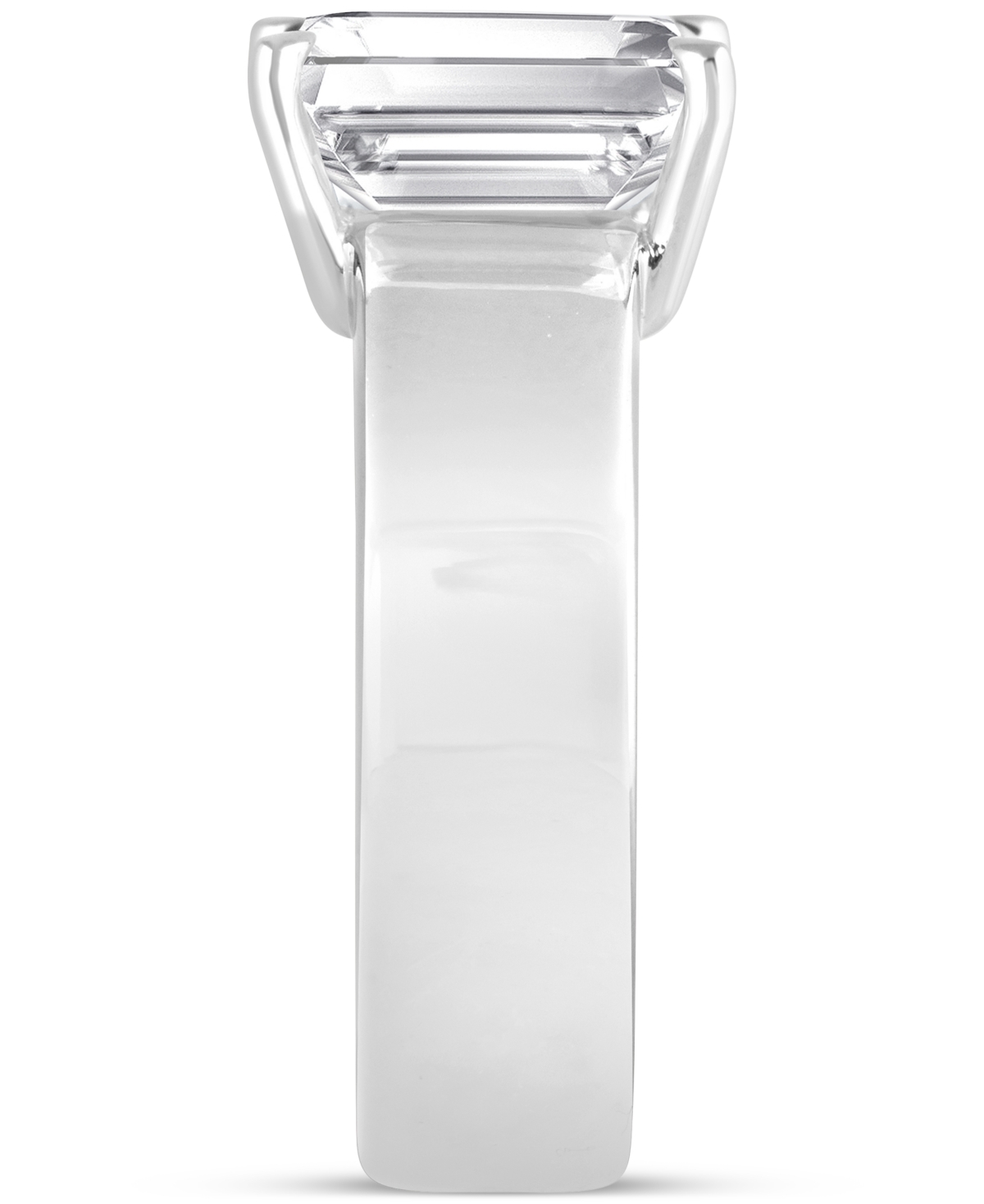 Badgley Mischka Certified Lab Grown Diamond Emerald-cut Solitaire Engagement Ring (3-1/2 Ct. T.w.) In 14k Gold In White