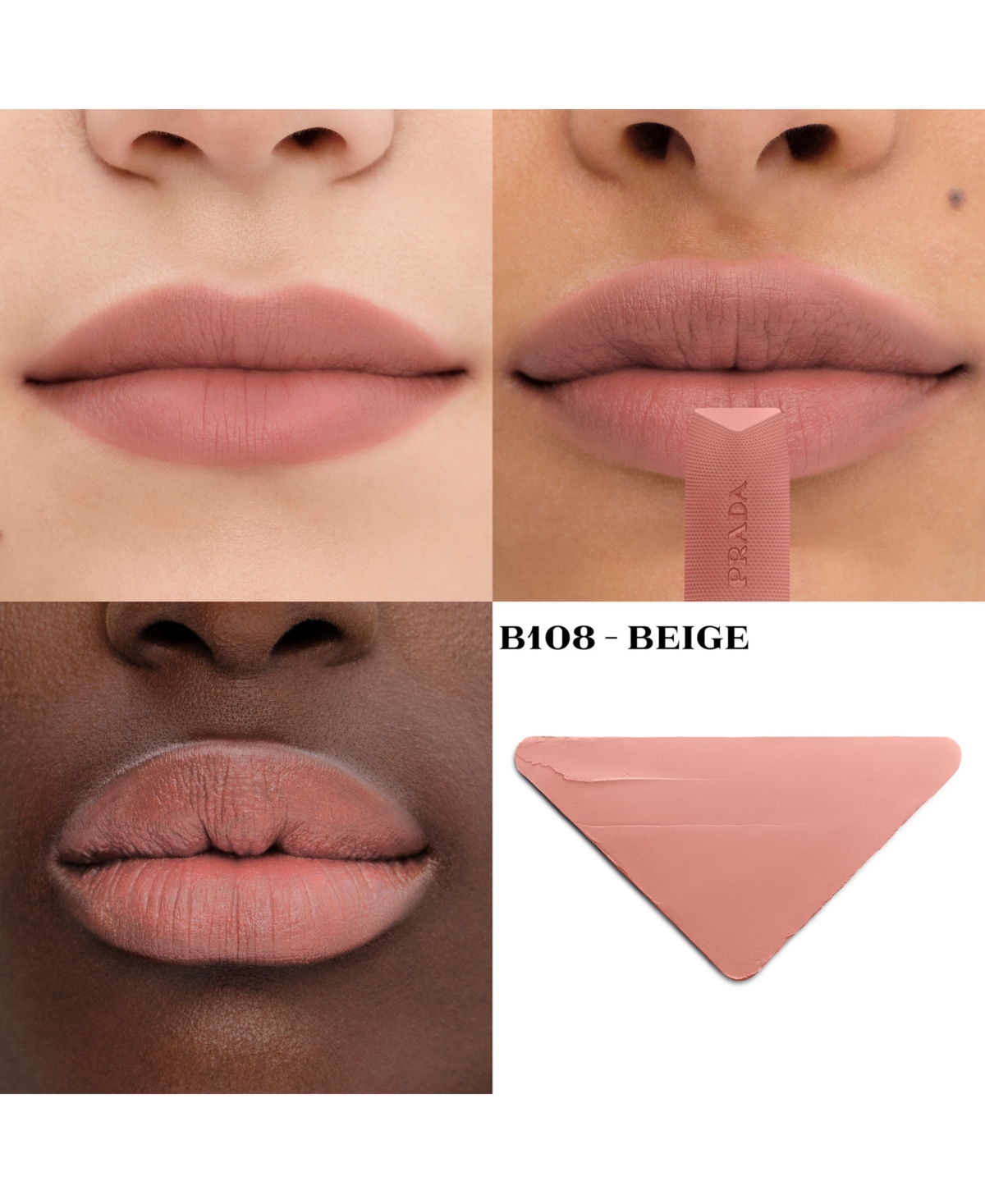 Prada Beauty Monochrome Soft Matte Nude Refillable Lipstick