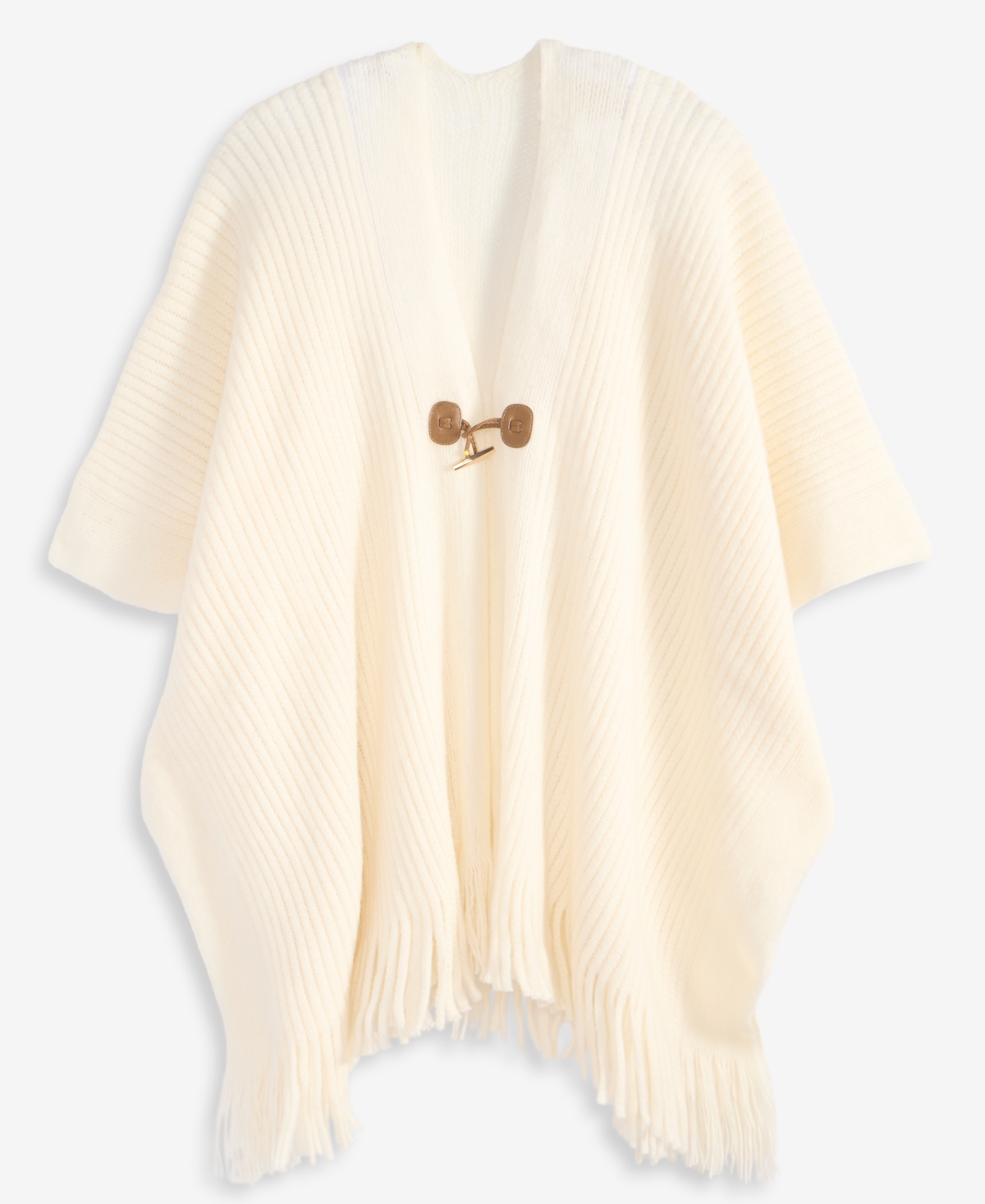 Style & Co Solid Ribbed Toggle Topper, Macy's Exclusive