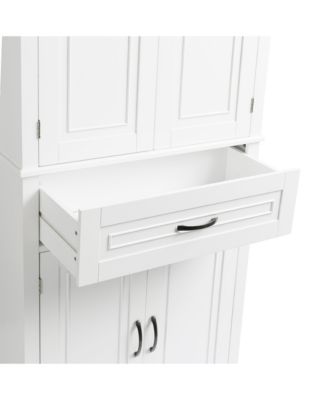 Bathroom Storage Cabinet with Doors and Drawer, Multiple Storage Spaces, Adjustable Shelf
