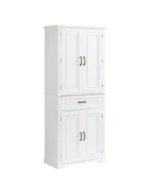 Bathroom Storage Cabinet with Doors and Drawer, Multiple Storage Spaces, Adjustable Shelf