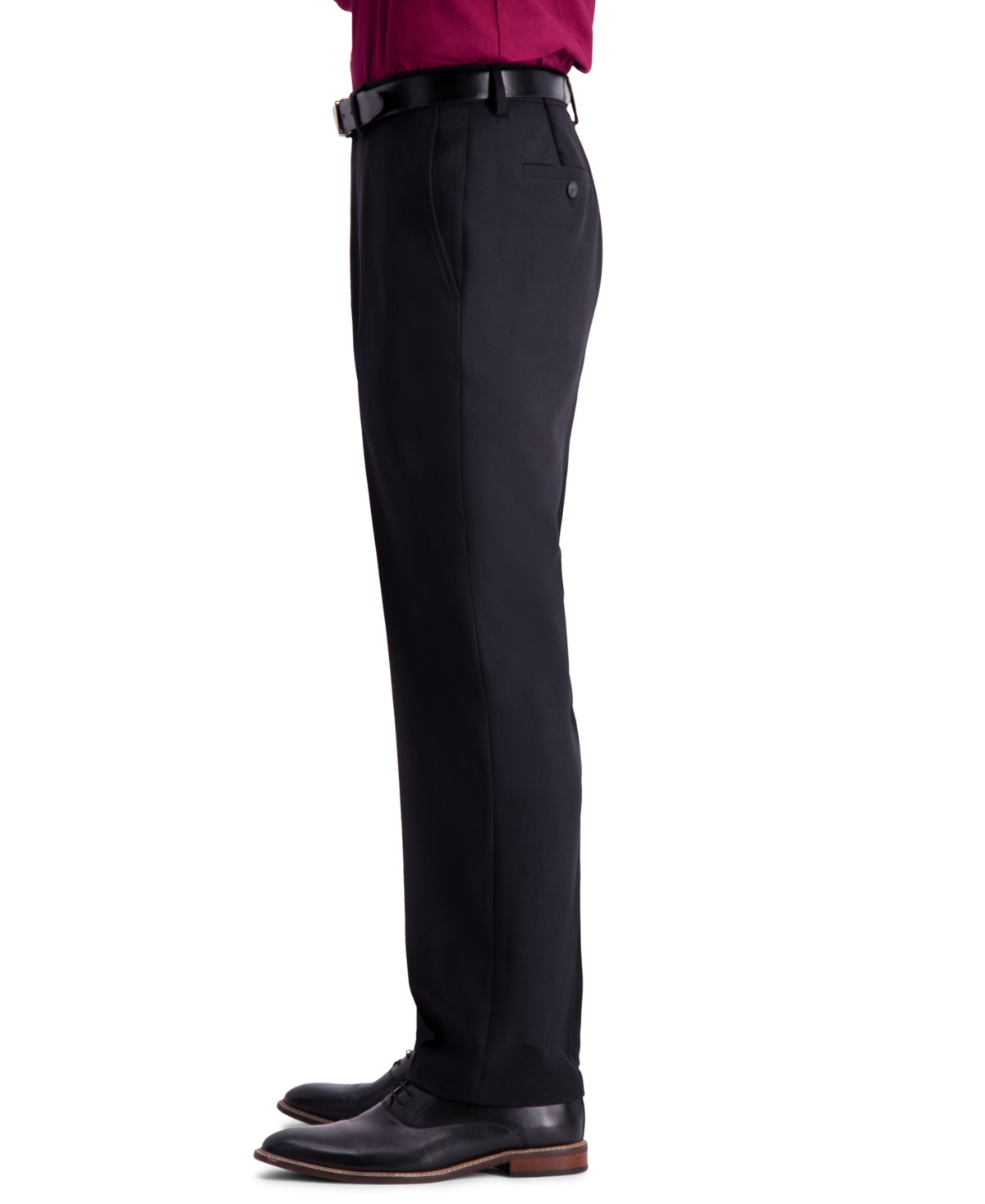 Haggar Men's Travel Performance Tailored Fit Suit Separates Pant In Black