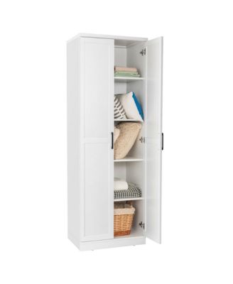 70'' Storage Cabinet Freestanding Pantry Cabinet w/2 Doors & 5 Shelves