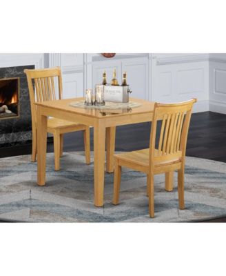 3-Piece Oak verneer top fabricated Dining Room Set