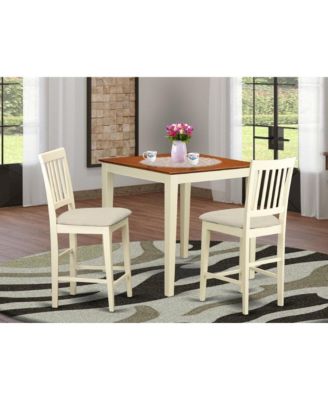 3 Pc counter height Table and chair set-pub Table and 2 Kitchen bar stool