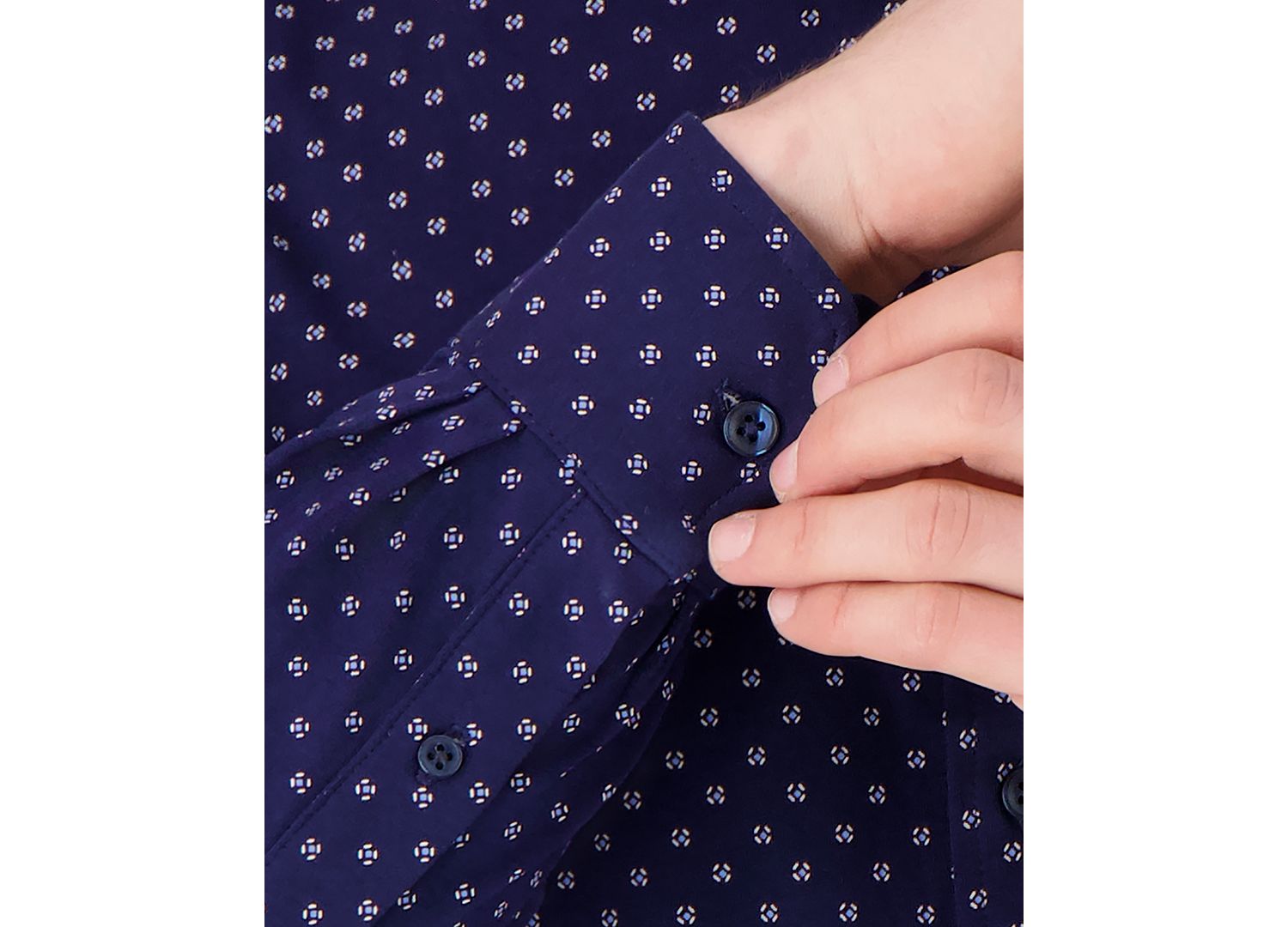 Men's Geometric Print Dress Shirt
