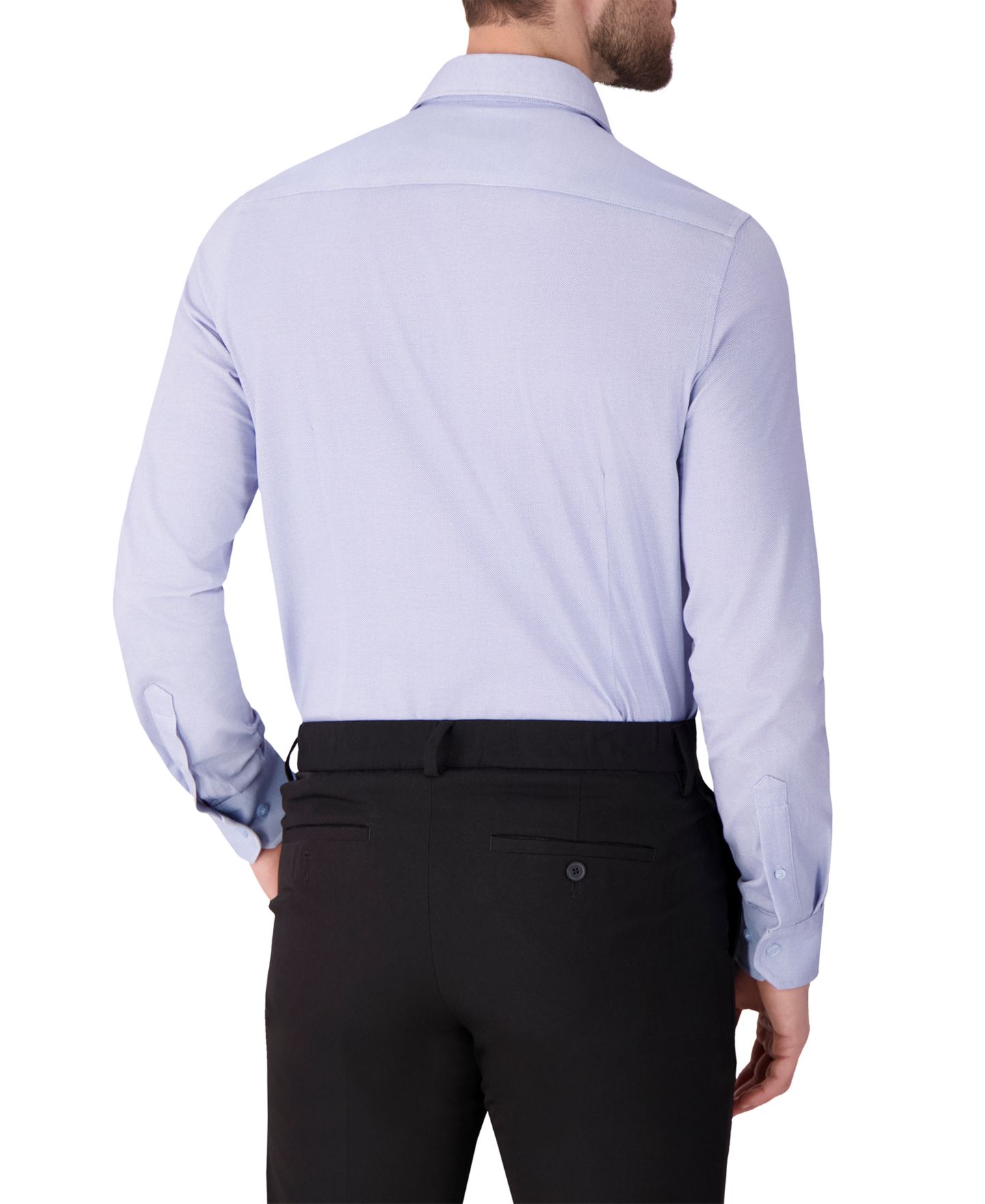 Мужская рубашка Victor Emmanuel Pin Dot Print Dress Shirt, цвет: Светлый синий — фото 4