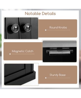 72.5'' Kitchen Pantry w/4 Door 6-Tier Shelves Freestanding Modern Storage