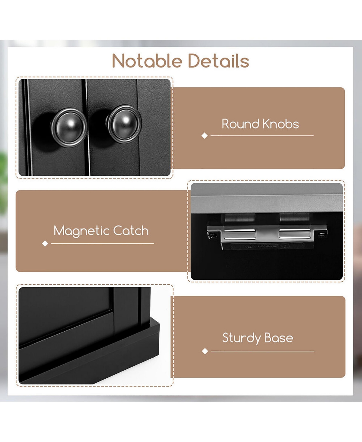 Gymax 72.5'' Kitchen Pantry w/4 Door 6-Tier Shelves Freestanding Modern Storage