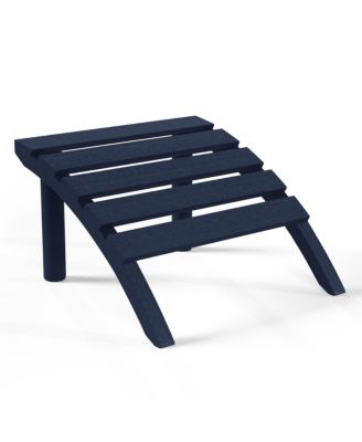 Outdoor Patio HDPE Adirondack Ottoman Footrest