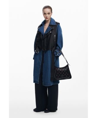 Women's Small perforated faux leather bag