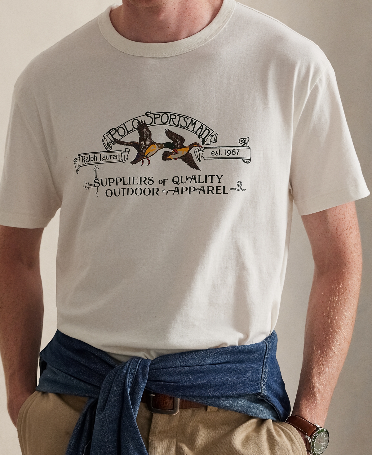 Polo Ralph Lauren Men's Classic-fit Polo Sportsman T-shirt In White
