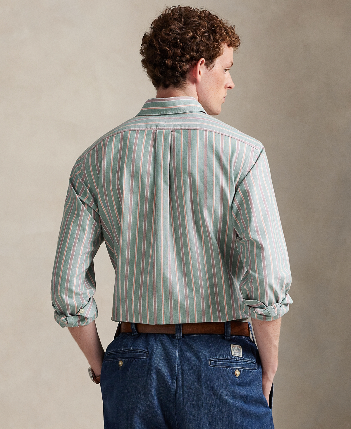Polo Ralph Lauren Men's Classic-fit Striped Oxford Shirt In Green