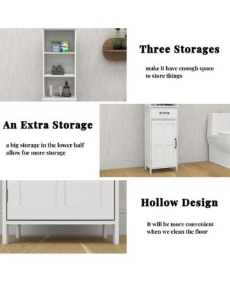 CASAINC 65"H MDF Drawer and Door Compact Floor Cabinet