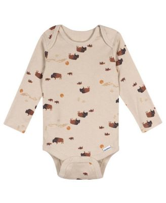 Baby Boys' 5-Pack Long Sleeve Bodysuits, Grey Heather, 12 Months