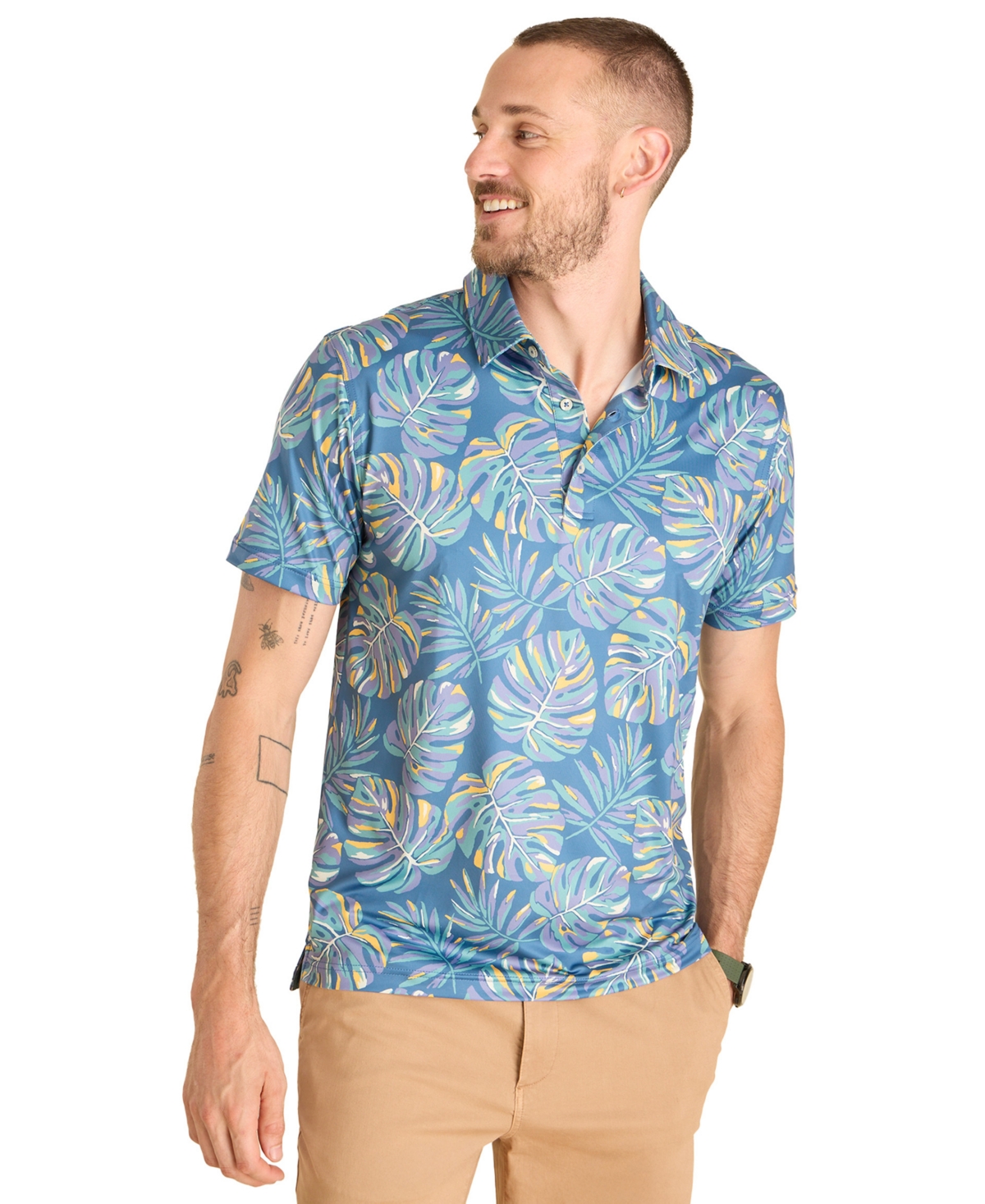 Chubbies Men's Theâ In The Lounge Chair Performance Polo Shirt In Blue