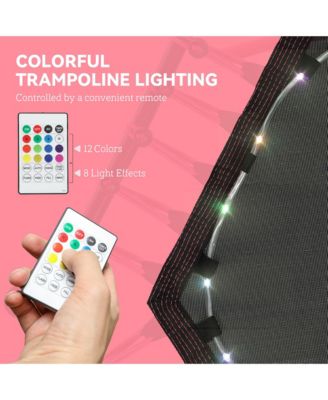 45" Rebounder Trampoline with LED Light & Adjustable Handle,