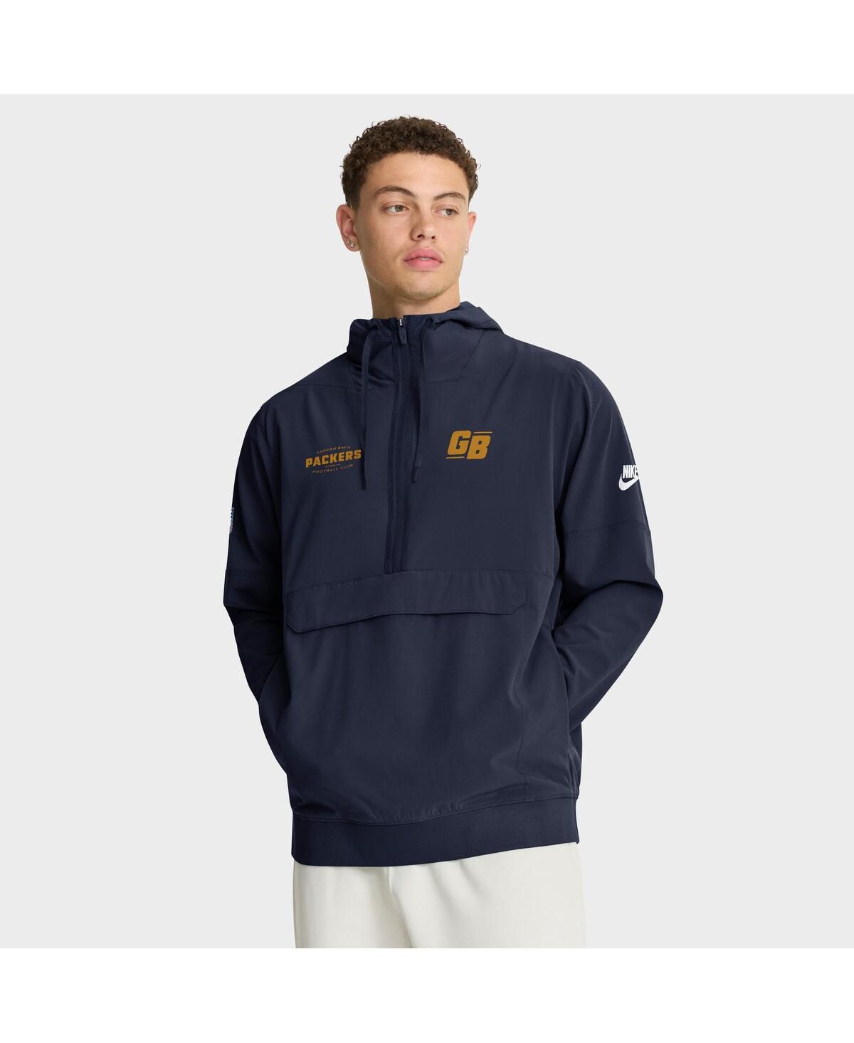 Мужская темно-синяя куртка-анорак Green Bay Packers классического покроя 1923 года с застежкой-молнией по бокам