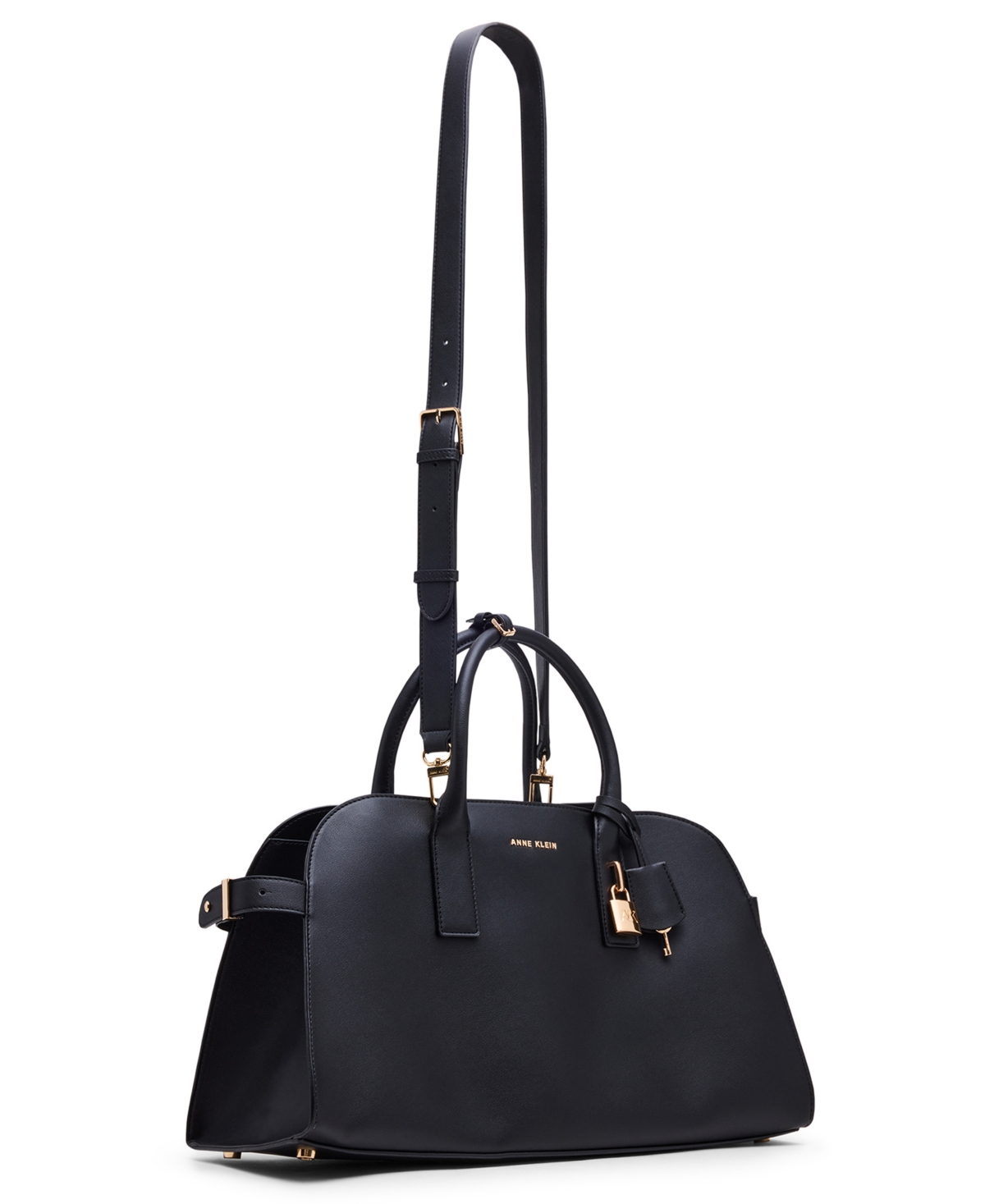 Anne Klein Convertible Strap Extra-large Satchel Bag In Black