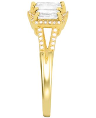 Lab Grown Sapphire (1-1/3 ct. t.w) and Lab Grown White Sapphire (1/8 ct. t.w) Ring in Sterling Silver