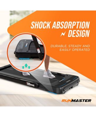 RunMaster 2-in-1 Folding Treadmill – Portable Under-Desk Electric Walking Pad with 2.5HP Motor, Foldable Handle & Large Belt – Space-Saving Design for Walking or Jogging – Black