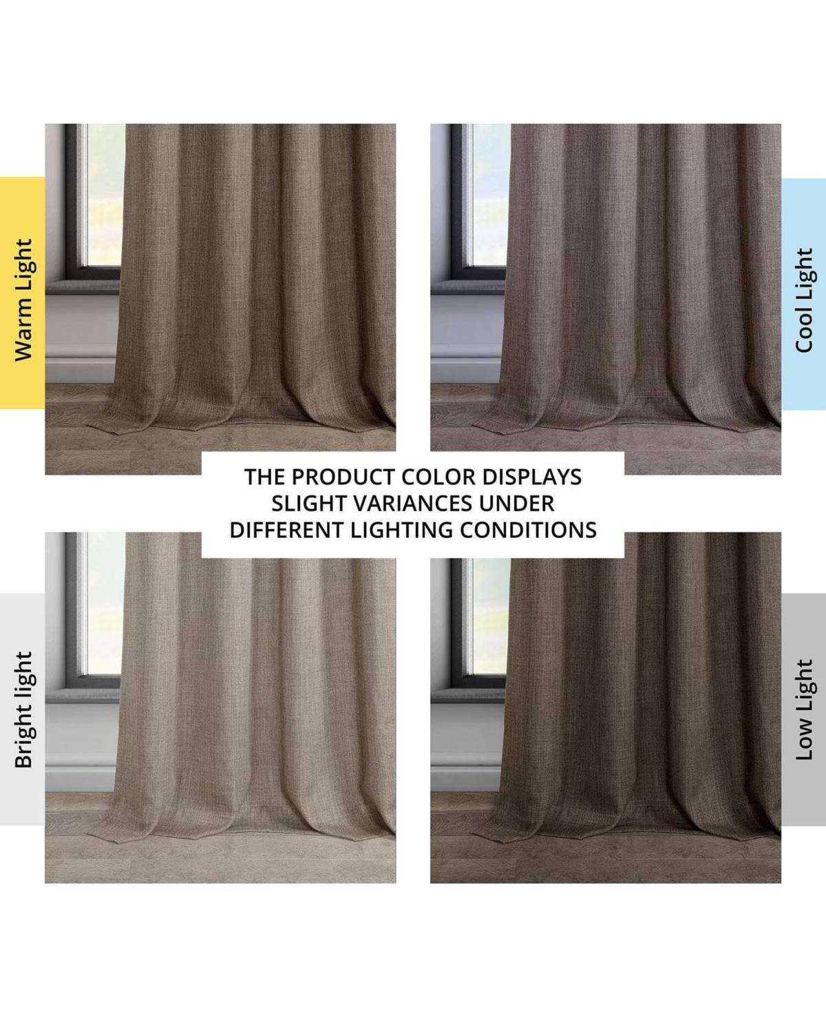 Half Price Drapes Grommet Textured Faux Linen Room Darkening Curtain