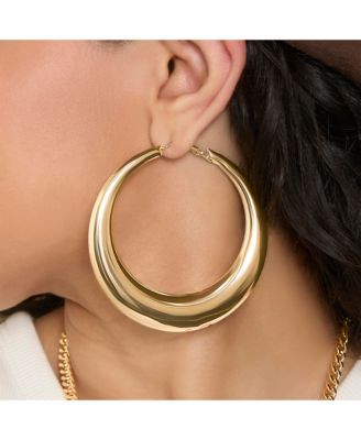 Bold Crescent Hoop Earrings