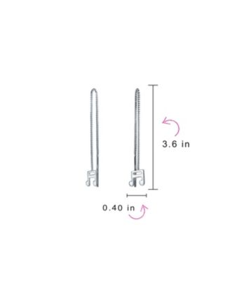 Set of 2 Music Note Celestial Star Long Chain Threader Dangle Earrings Silver