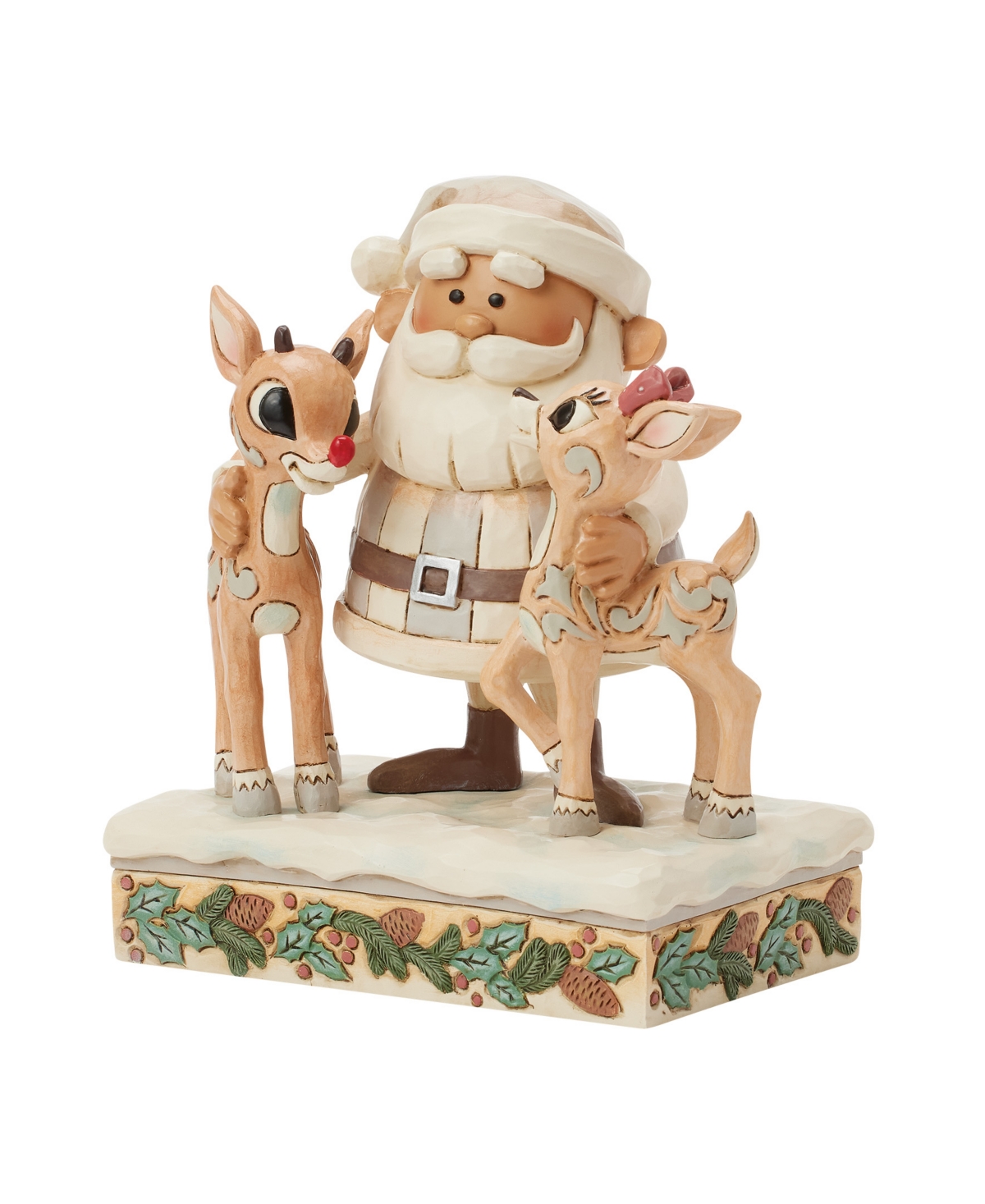 Jim Shore Woodland Santa With Reindeers Figurine In Multi