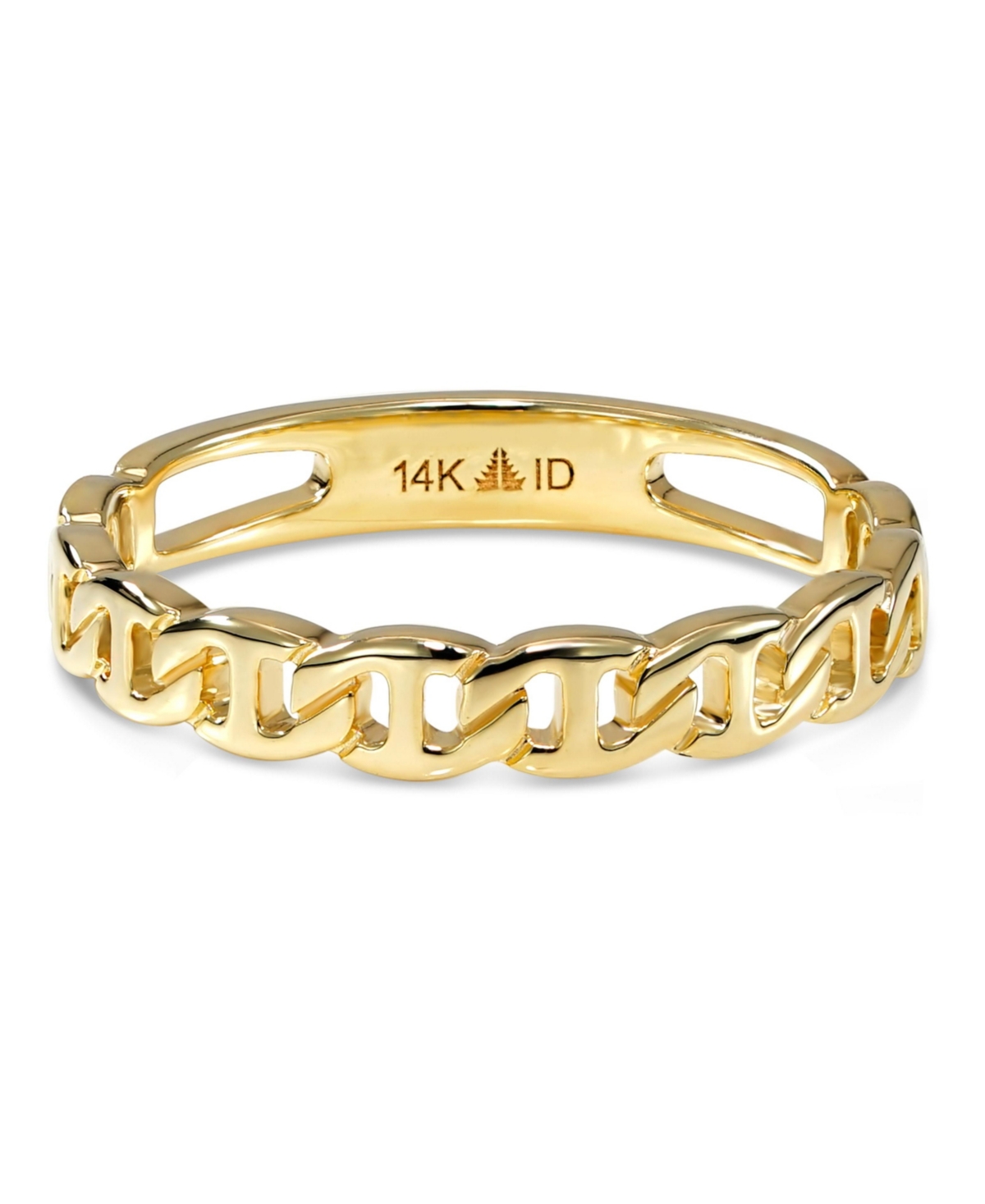 Devata Valentino Link Ring in 14K Gold, Size 6, approx. 2.0 grams