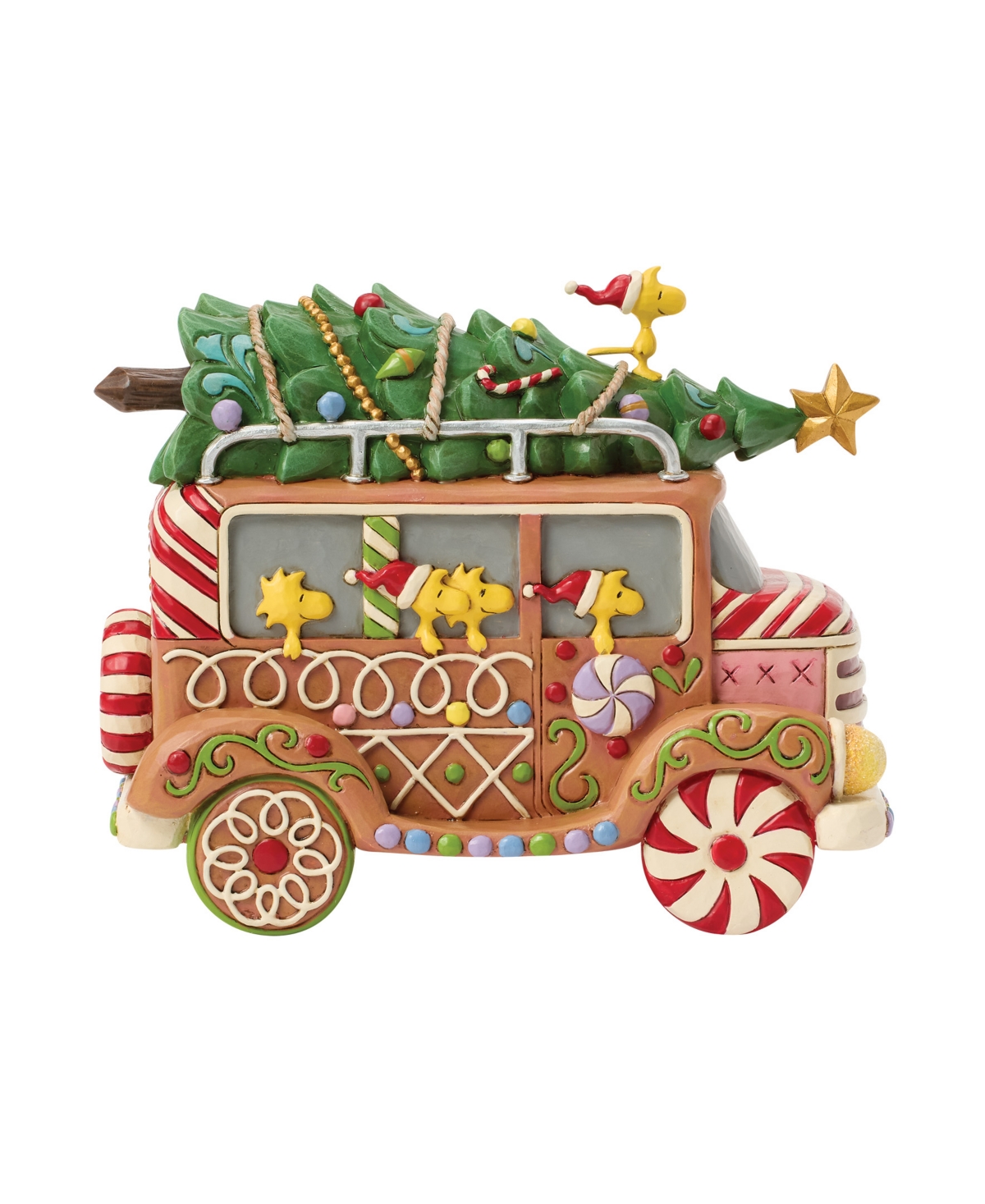 Jim Shore Peanuts Gingerbread Van Figurine In Multi