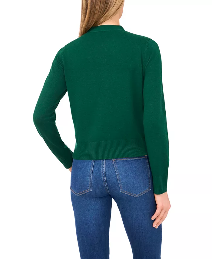 Women's Tie Neck Cardigan Sweater - thumbnail 6