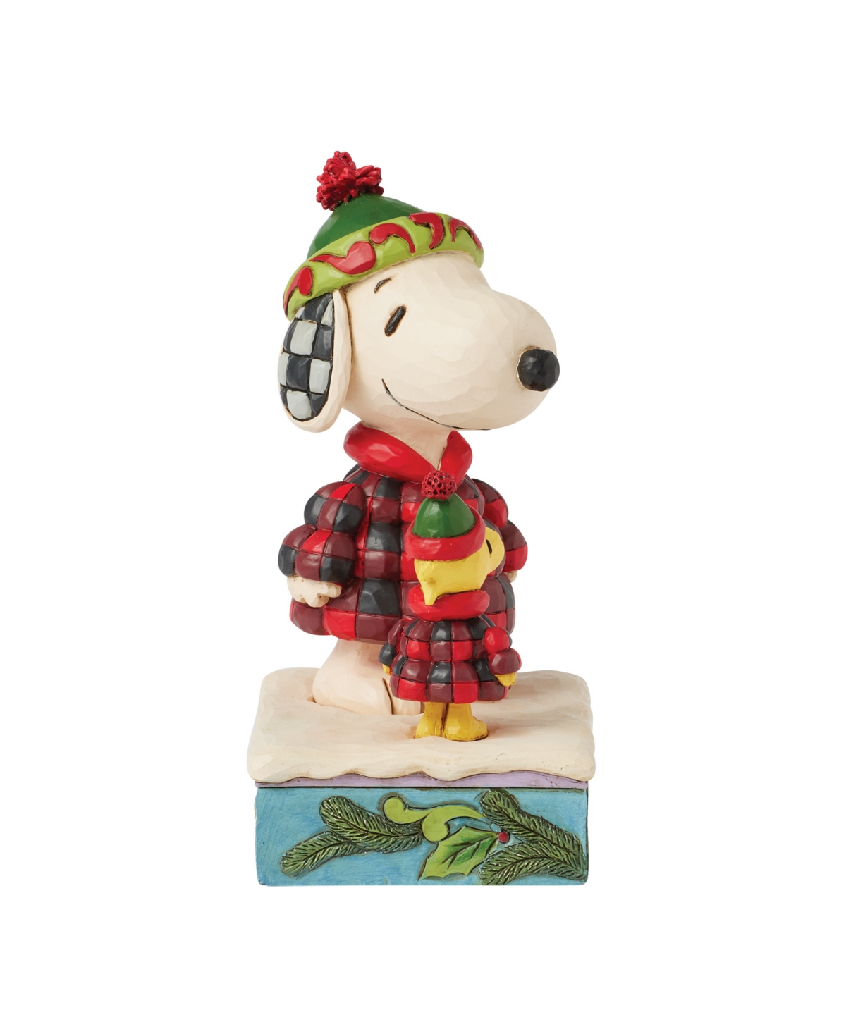Jim Shore Snoopy And Woodstock Puffer Figurine In Multi