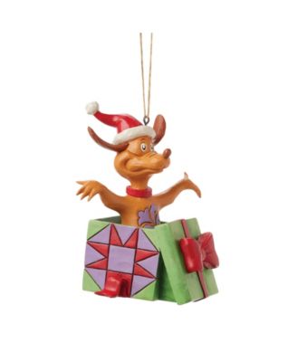 Grinch Max in Present Hanging Ornament